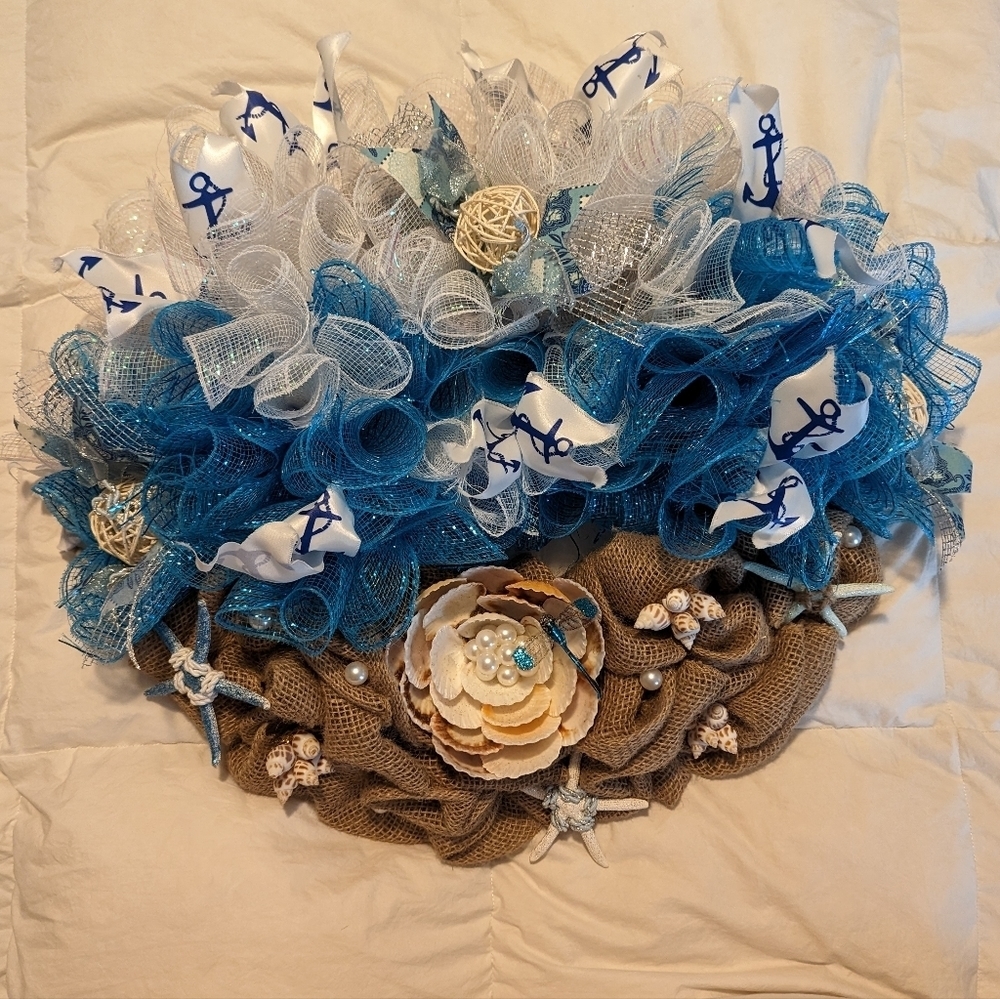 NAUTICAL Beach Theme Handmade Wreath